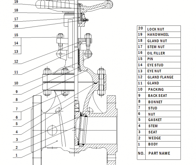 gate valve drawing